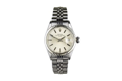 Lot 5 - ROLEX. A LADIES STAINLESS STEEL AUTOMATIC...