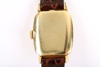 Lot 48 - LORD ELGIN. A 14K GOLD MANUAL WIND WRISTWATCH....
