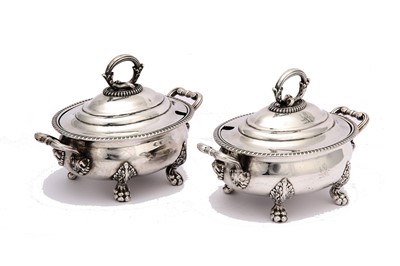 Lot 274 - A pair of George IV antique sterling silver...