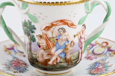 Lot 227 - A CAPODIMONTE STYLE PORCELAIN CABARET SERVICE,...