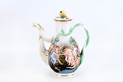 Lot 227 - A CAPODIMONTE STYLE PORCELAIN CABARET SERVICE,...