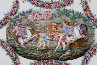 Lot 227 - A CAPODIMONTE STYLE PORCELAIN CABARET SERVICE,...