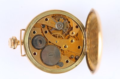 Lot 50 - A 14K YELLOW GOLD TRANSITIONAL FOB/WRISTWATCH....