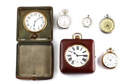 Lot 65 - SIX EARLY 20TH CENTURY TIMEPIECES. Comprising...