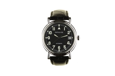 Lot 58 - FATHI & CIE. A STAINLESS STEEL AUTOMATIC...