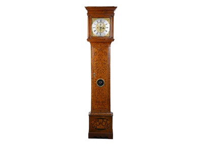 Lot 344 - A QUEEN ANNE PERIOD SEAWEED MARQUETRY LONGCASE...