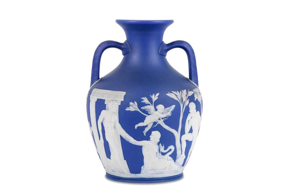 Lot 229 - A WEDGWOOD MODEL OF THE PORTLAND VASE, late...