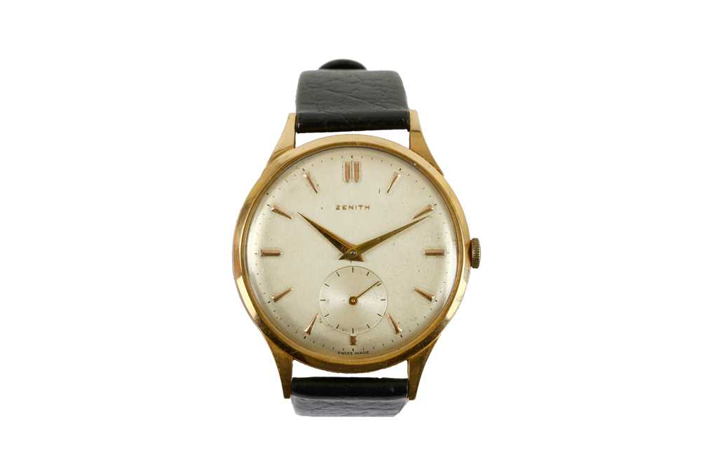 Lot 78 - ZENITH. AN 18K GOLD MANUAL WIND WRISTWATCH....