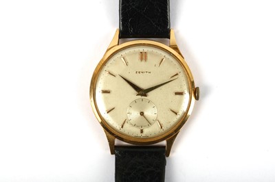 Lot 78 - ZENITH. AN 18K GOLD MANUAL WIND WRISTWATCH....