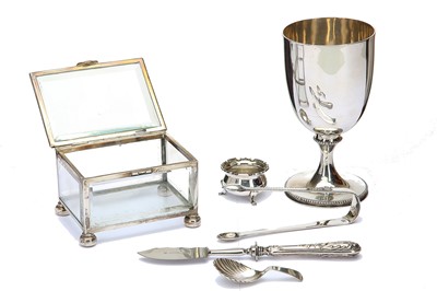 Lot 163 - A mixed group of antique sterling silver items...