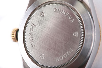 Lot 86 - TUDOR. A STAINLESS STEEL AND GOLD PLATED...