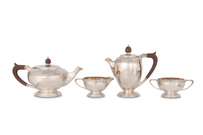 Lot 294 - An Elizabeth II sterling silver four-piece tea...