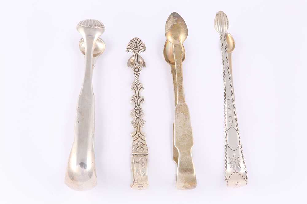 Lot 135 - A group of George III antique sterling silver...