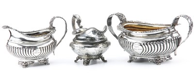 Lot 304a - A George III antique sterling silver milk jug...