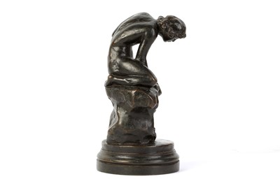 Lot 61 - A MID 19TH CENTURY BRONZE FIGURE OF NARCISSUS...