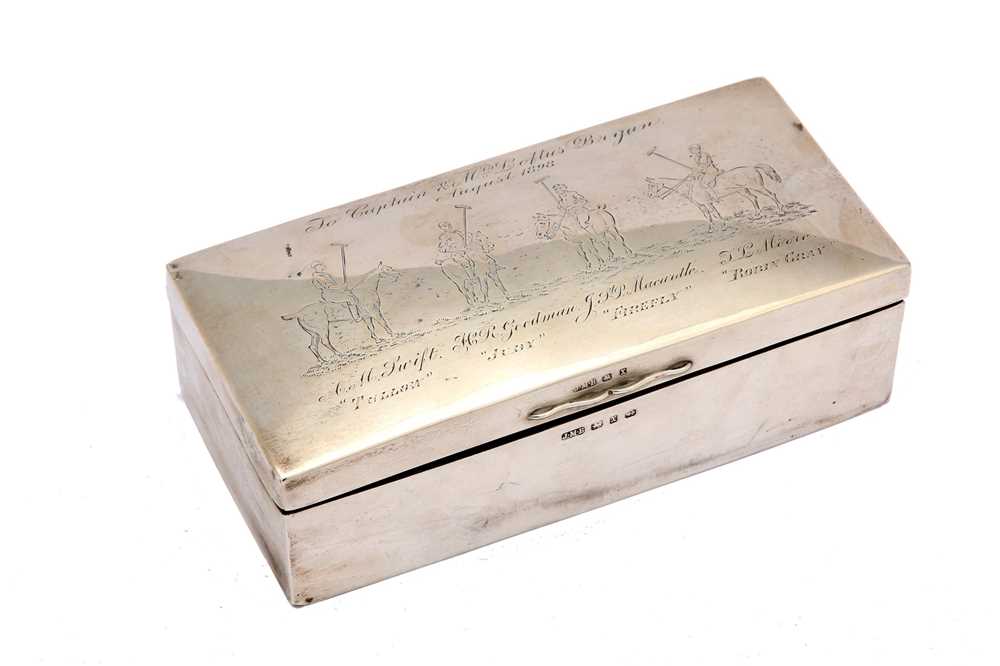 Lot 143 - Polo interest - A late Victorian silver...