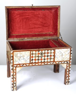 Lot 145 - AN 18TH CENTURY OTTOMAN MOTHER OF PEARL AND...