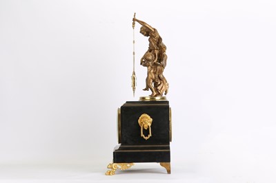 Lot 215 - A LATE 19TH CENTURY GILT METAL AND BLACK...