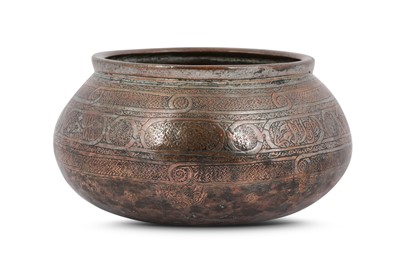 Lot 40 - A MAMLUK TINNED COPPER BOWL Egypt or Syria,...