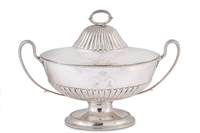 Lot 265 - A George III antique sterling silver soup...