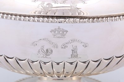 Lot 265 - A George III antique sterling silver soup...