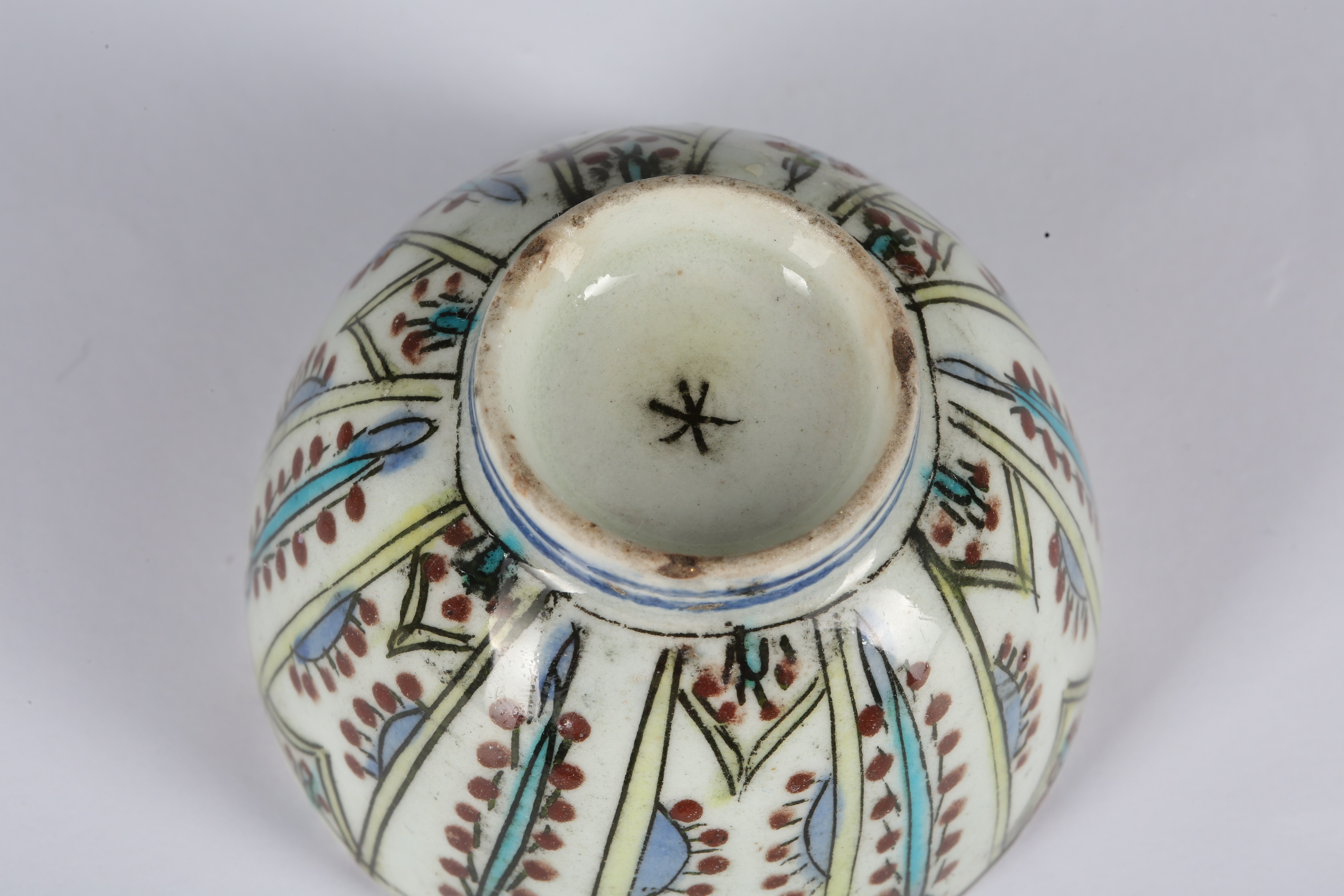 Lot 109 A GROUP OF THREE KUTAHYA POTTERY VESSELS