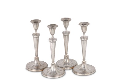 Lot 266 - A set of four George III antique sterling...