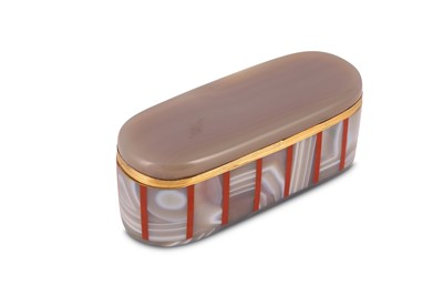 Lot 40 - A George IV banded agate, jasper and unmarked...