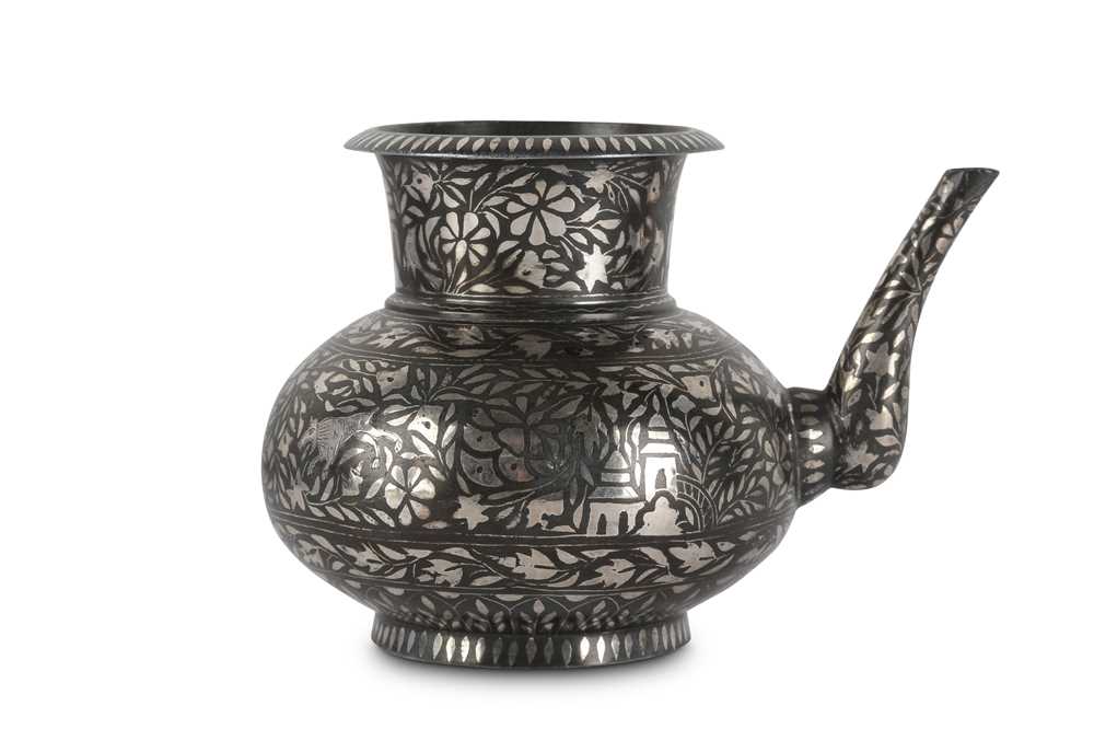 Lot 277 - A BIDRI SILVER-INLAID WATER JUG India, 19th