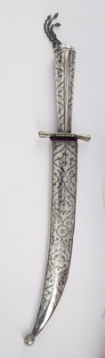 Lot 125 - A CAUCASIAN SILVER DAGGER  Possibly Georgia,...