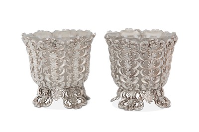 Lot 275 - A pair of Victorian antique sterling silver...