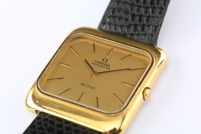 Lot 12 - Omega. A gold plated automatic wristwatch....