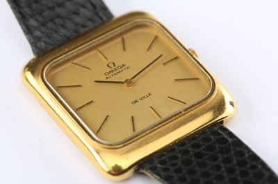 Lot 12 - Omega. A gold plated automatic wristwatch....