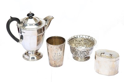 Lot 159 - A mixed group of antique sterling silver,...