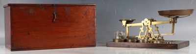 Lot 242 - Late Victorian mahogany boxed brass and copper...