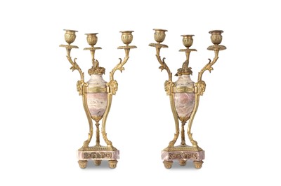 Lot 160 - A PAIR OF 19TH CENTURY FRENCH GILT BRONZE AND...