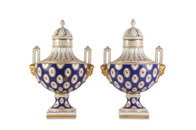 Lot 110 - AMENDED DESCRIPTION: A PAIR OF SEVRES STYLE...
