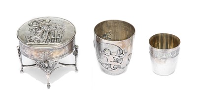 Lot 195A - A mixed group of continental silver items...