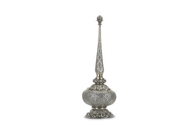 Lot 245 - A MUGHAL PARCEL-GILT SILVER ROSEWATER...