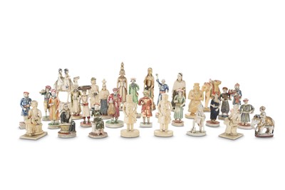 Lot 244 - THIRTY INDIAN IVORY GAMING PIECES  North India,...