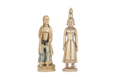 Lot 244 - THIRTY INDIAN IVORY GAMING PIECES  North India,...