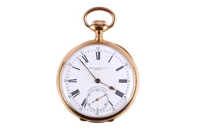 Lot 2 - Patek Philippe. An 18K gold open face...