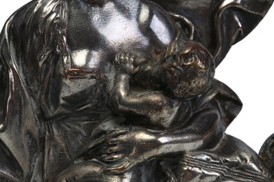 Lot 10 - AN 18TH CENTURY ITALIAN SILVERED BRONZE RELIEF...