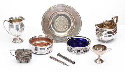 Lot 146 - A mixed group of sterling silver items,...