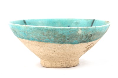 Lot 14 - A SMALL TURQUOISE-GLAZED POTTERY BOWL Kashan,...