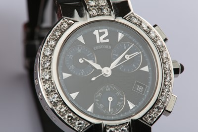 Lot 20 - Concord. A stainless steel and diamond quartz...