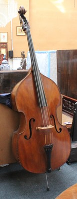 Lot 201 - An Edwardian double bass sold together with a...