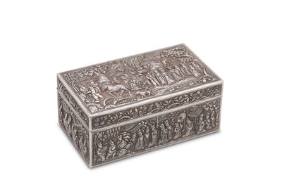 Lot 283 - A mid-19th century Chinese silver box, Canton...