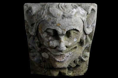Lot 7 - A FIRST HALF 19TH CENTURY CARVED SANDSTONE...