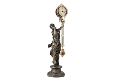 Lot 216 - A LATE 19TH CENTURY AMERICAN BRONZED-SPELTER...